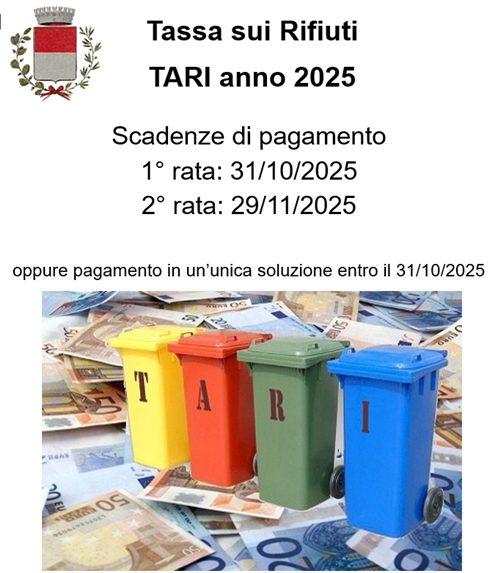 TASSA SUI RIFIUTI TA.RI. anno 2025