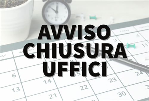 Avviso chiusura uffici comunali 1 giugno 2026